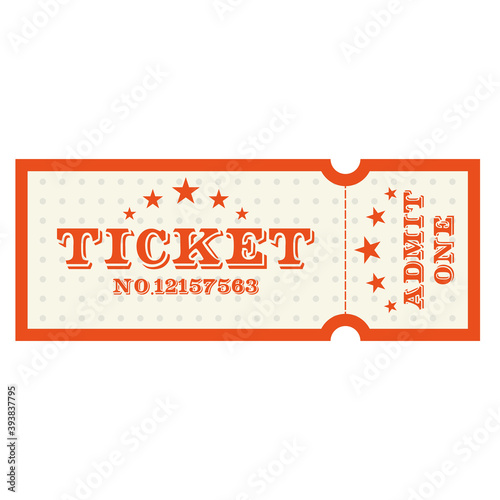 Old vintage ticket design