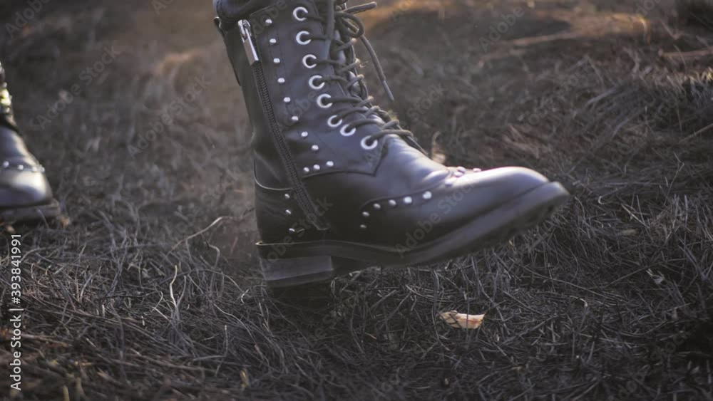 girls leather walking boots