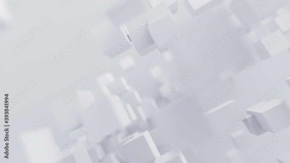 Abstract 3d render, white geometric background with cubes, modern animation, motion design, 4k video Abstract 3d render, white geometric background with cubes, modern animation, motion design, 4k video