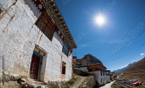 Landscape in zizhu temple in Tibet,China photo