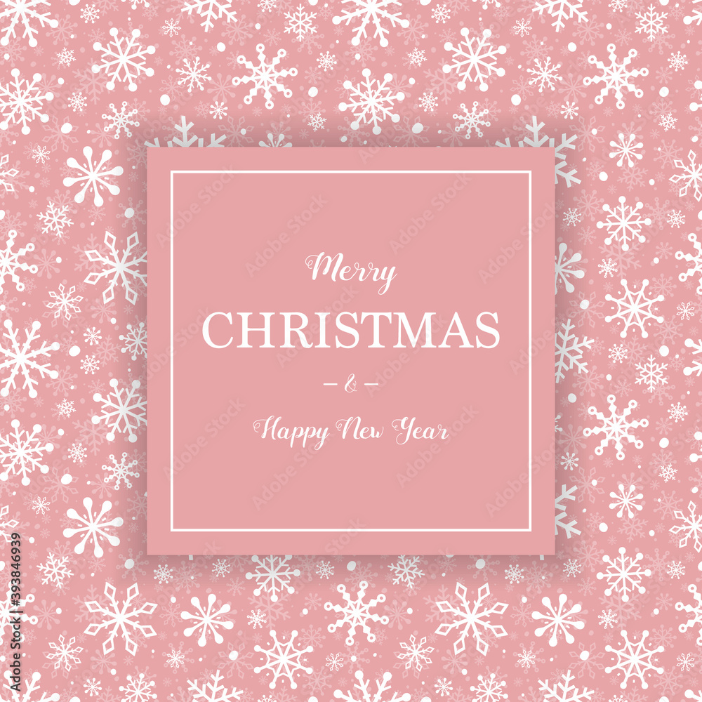 Concept of Christmas greeting card with snowflakes and wishes. Vector