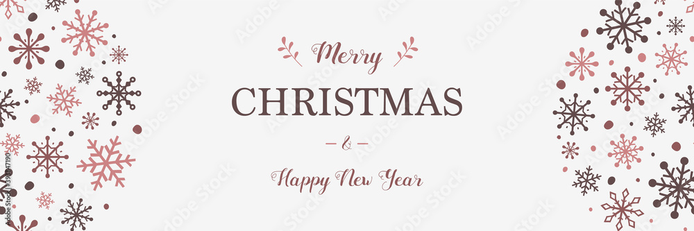 Christmas banner with snowflakes. Winter banner. Vector