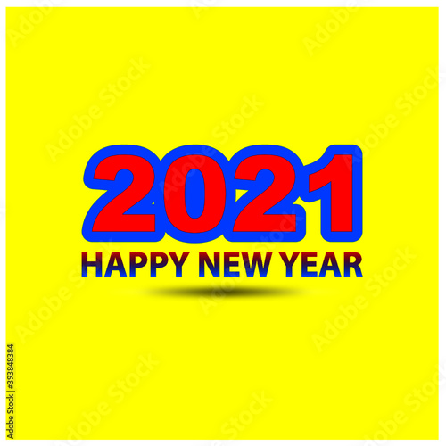 2021 happy new year logo design