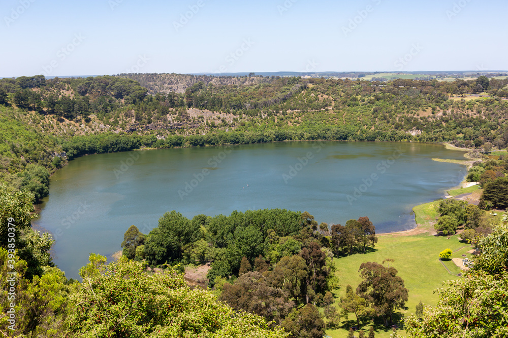 The Valley lake taken from a viewing point located in Mount Gambier South Australia on November 10th 2020