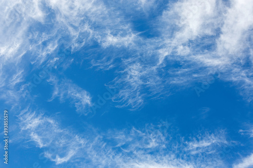 Beautiful blue sky with a sea of ​​clouds