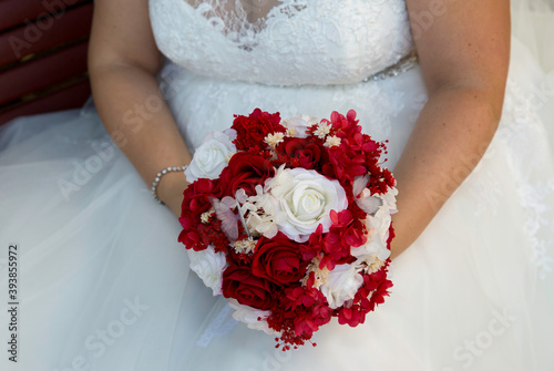 Beautiful bouquet of colorful bridal flowers for that special day