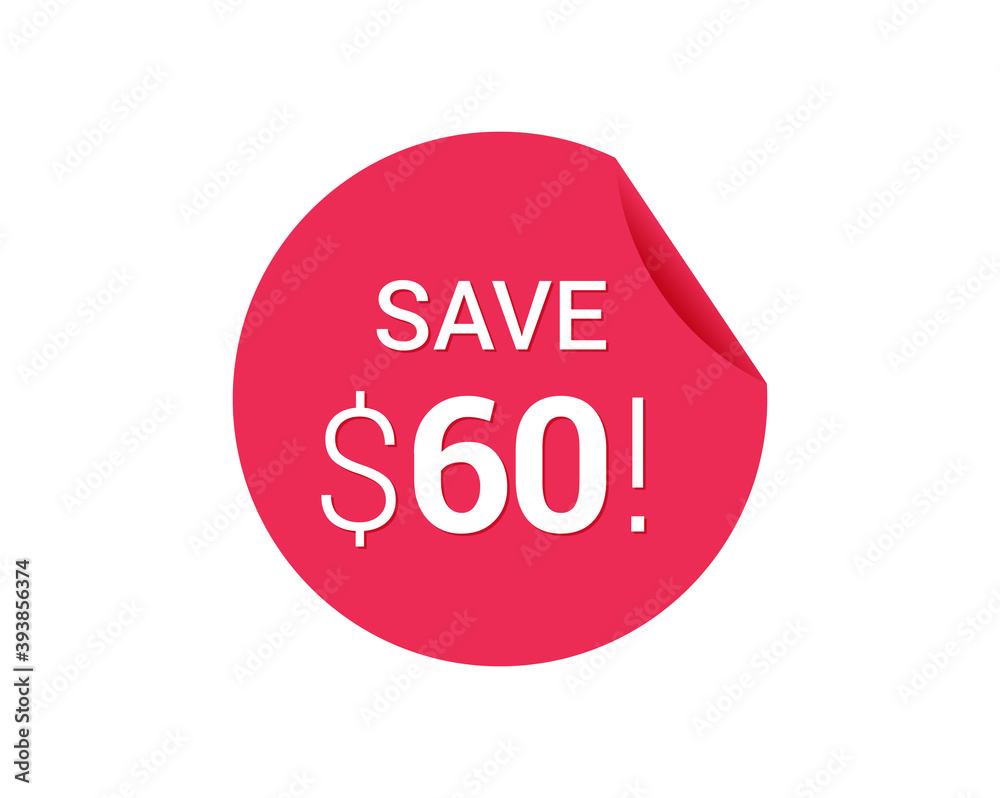 Save $60 dollars, $60 us dollar save Save $60 dollars, $60 us dollar save