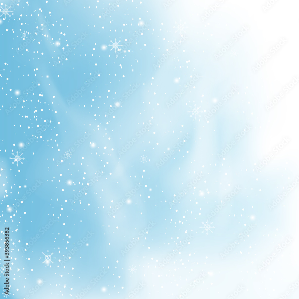 Falling snow isolated on blue background. For greeting card merry christmas, web site, poster, placard and wallpaper. Falling snow background Falling snow isolated on blue background. For greeting card merry christmas, web site, poster, placard and wallpaper. Falling snow background
