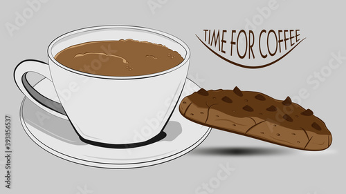 coffee time cookies have a rest tasty cup