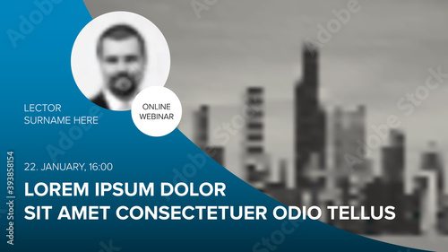 Facebook event cover template for online webinar