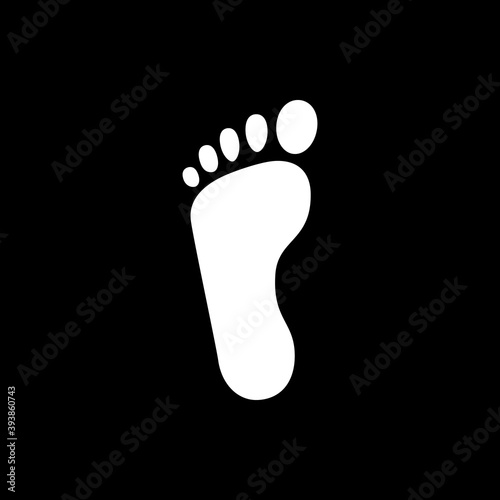 Footstep icon or footprint silhouette