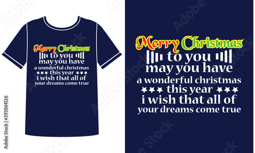 Merry christmas to you t shirt design concept