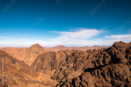 Mountain in arid Sinai desert Egypt Africa