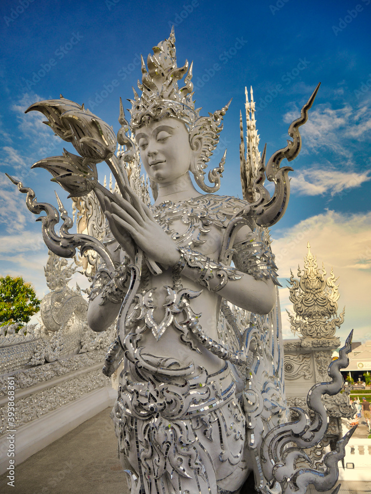 the white temple at chiang rai, thailand