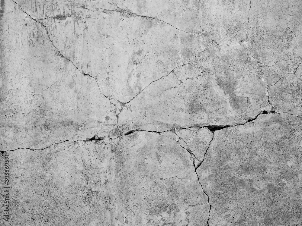 Obraz premium crack white concrete wall texture