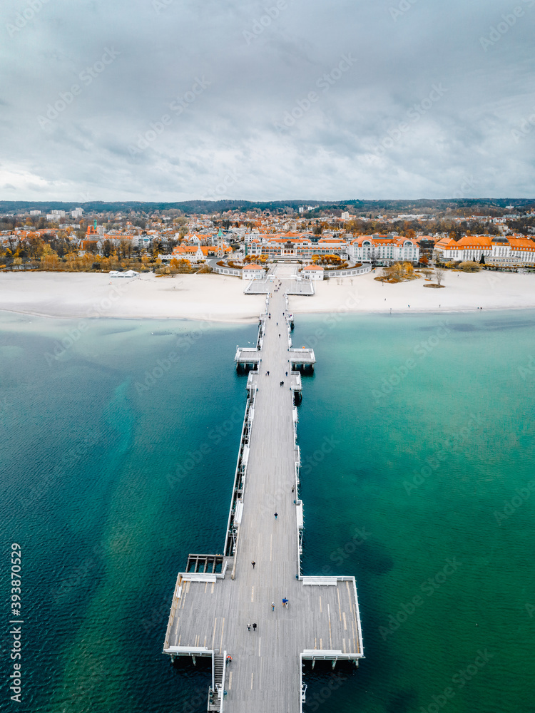 Obraz premium Sopot pier shot from the air