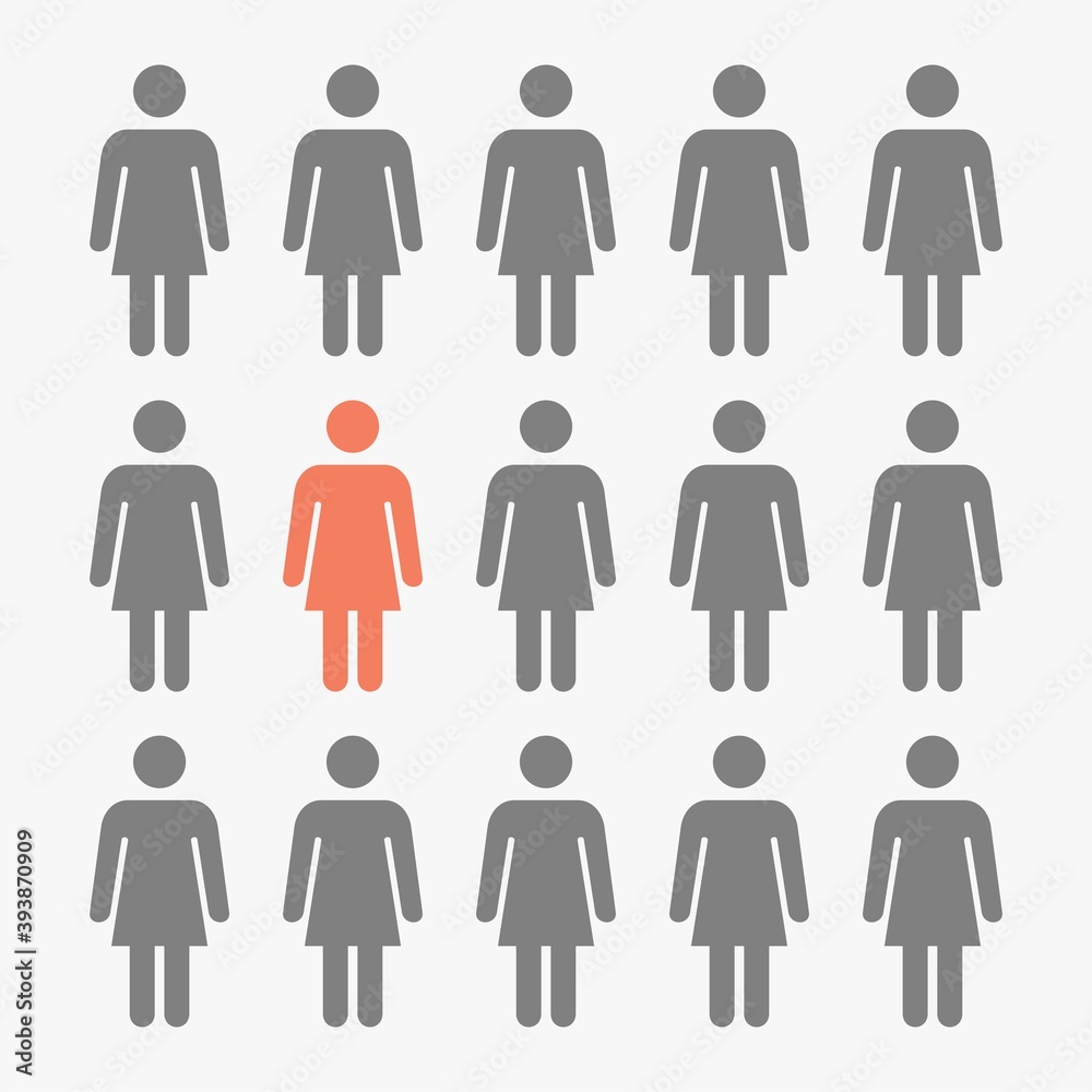 people icon think different illustration concept,vector,group of women. people icon think different illustration concept,vector,group of women.