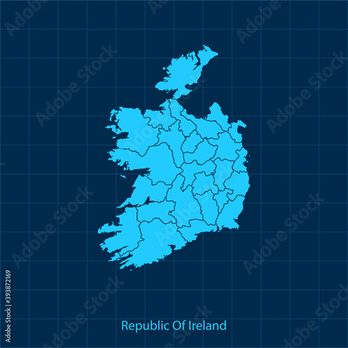 vector map of Republic of Ireland