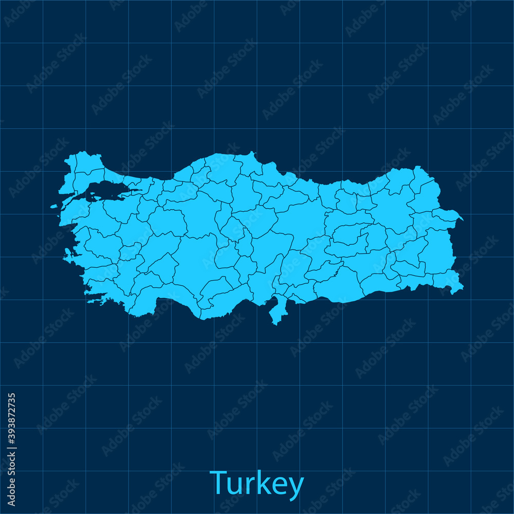 vector map of Turkey Stock Vector  Adobe Stock