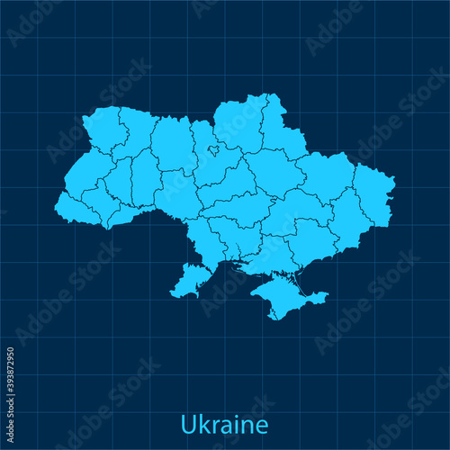 vector map of Ukraine