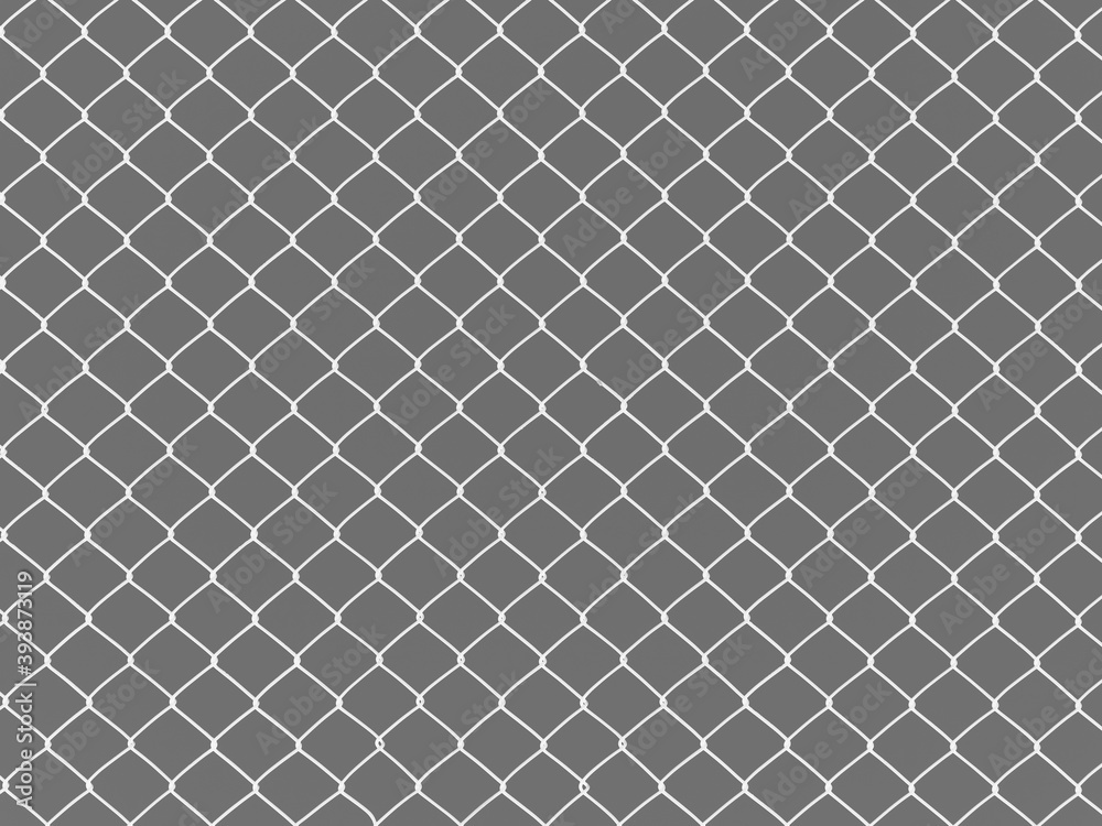 Fototapeta premium wire mesh of fence isolated on gray background