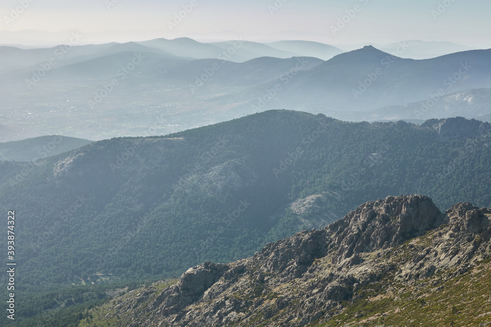 La Maliciosa, La Bola del Mundo, Navacerrada, La Pedriza, El Yelmo and the oak forests in autumn in the Sierra de Guadarrama National Park. Madrid's community. Spain La Maliciosa, La Bola del Mundo, Navacerrada, La Pedriza, El Yelmo and the oak forests in autumn in the Sierra de Guadarrama National Park. Madrid's community. Spain