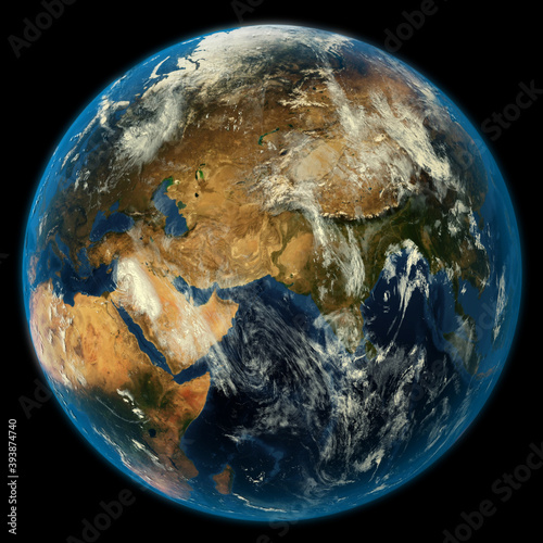 Earth on the background  3D Illustration photo