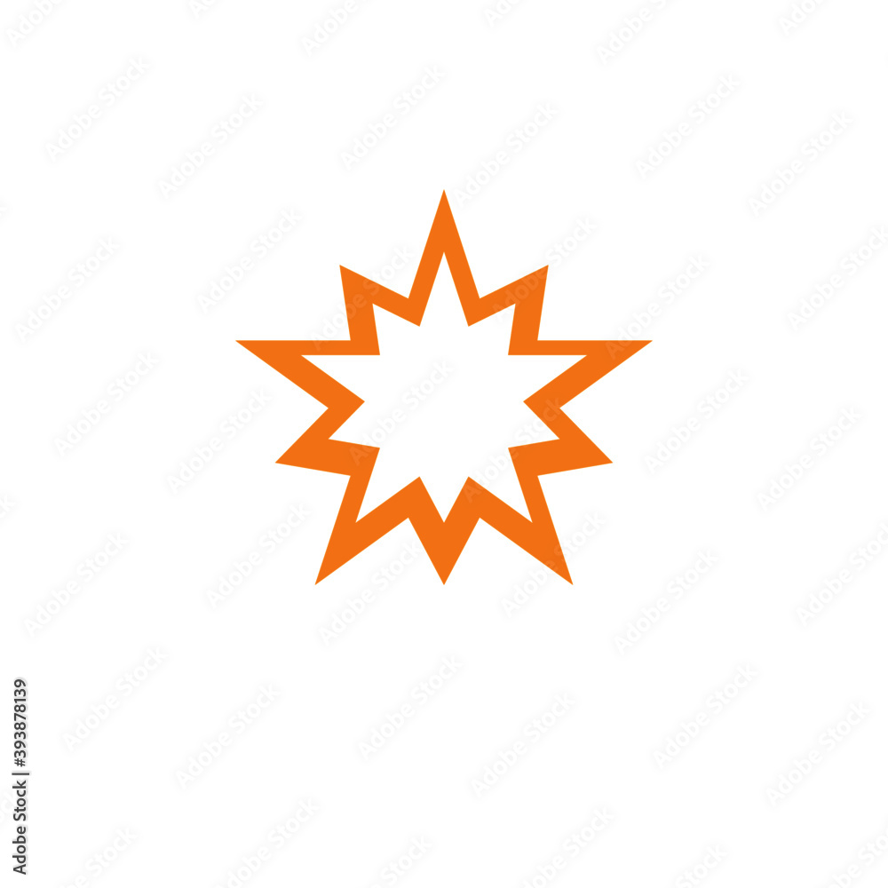 Design star sign symbol on white Design star sign symbol on white