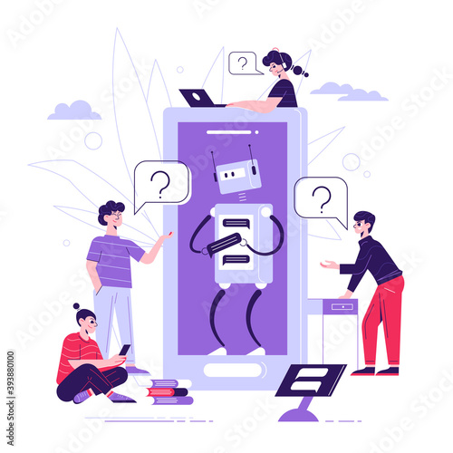 Chatbot Flat Composition 
