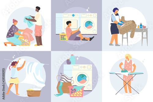 Laundry Flat Design Concept