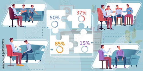 Psychology Visit Infographic Composition