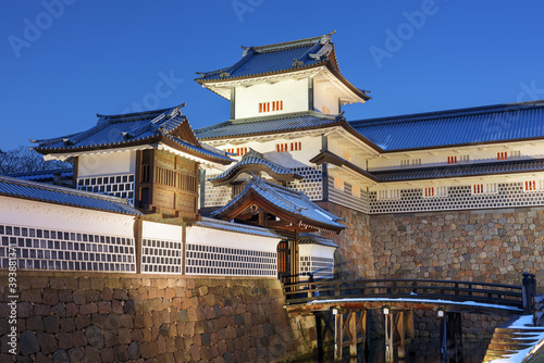 Kanazawa, Japan Castle in Winter photo