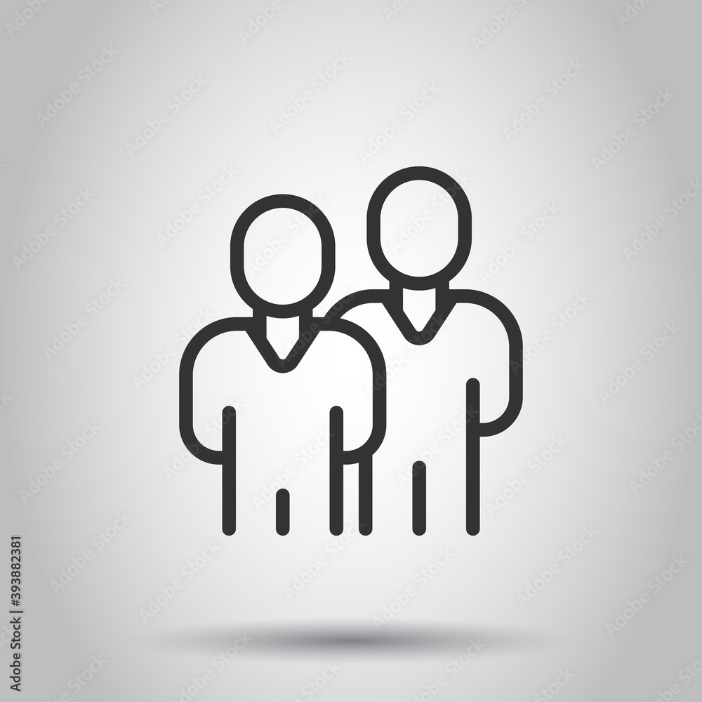 People communication icon in flat style. People vector illustration on white background. Partnership business concept. People communication icon in flat style. People vector illustration on white background. Partnership business concept.