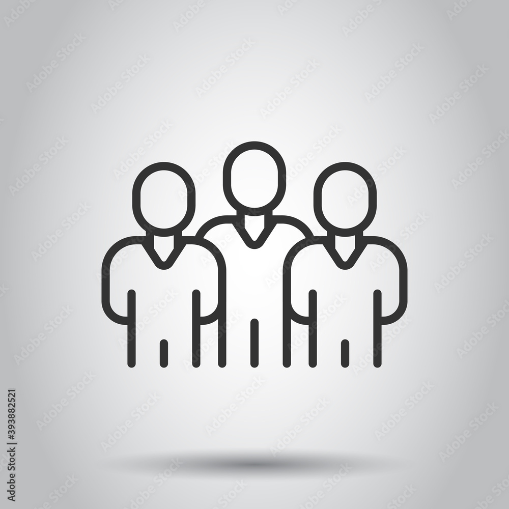 People communication icon in flat style. People vector illustration on white background. Partnership business concept. People communication icon in flat style. People vector illustration on white background. Partnership business concept.