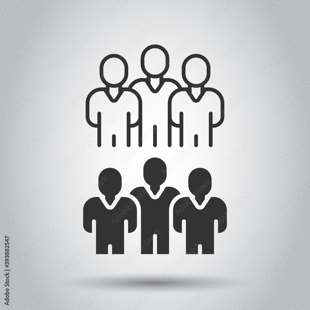 People communication icon in flat style. People vector illustration on white background. Partnership business concept. People communication icon in flat style. People vector illustration on white background. Partnership business concept.