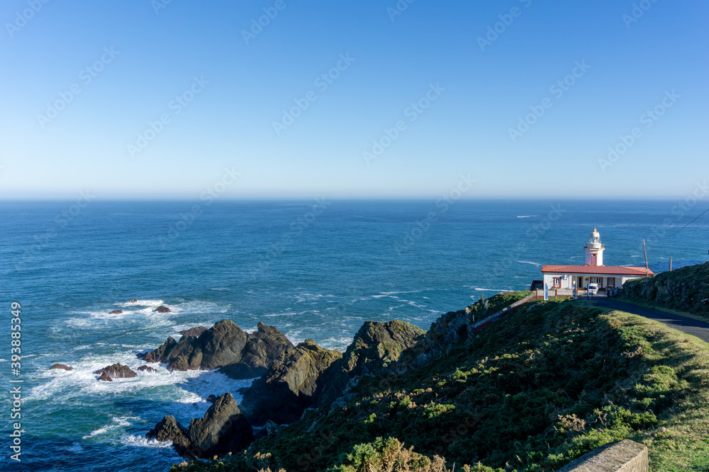 view of the Candieira Lighthouse in Galicia
