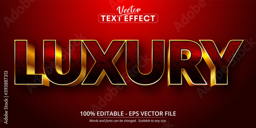 Luxury text, shiny gold style editable text effect