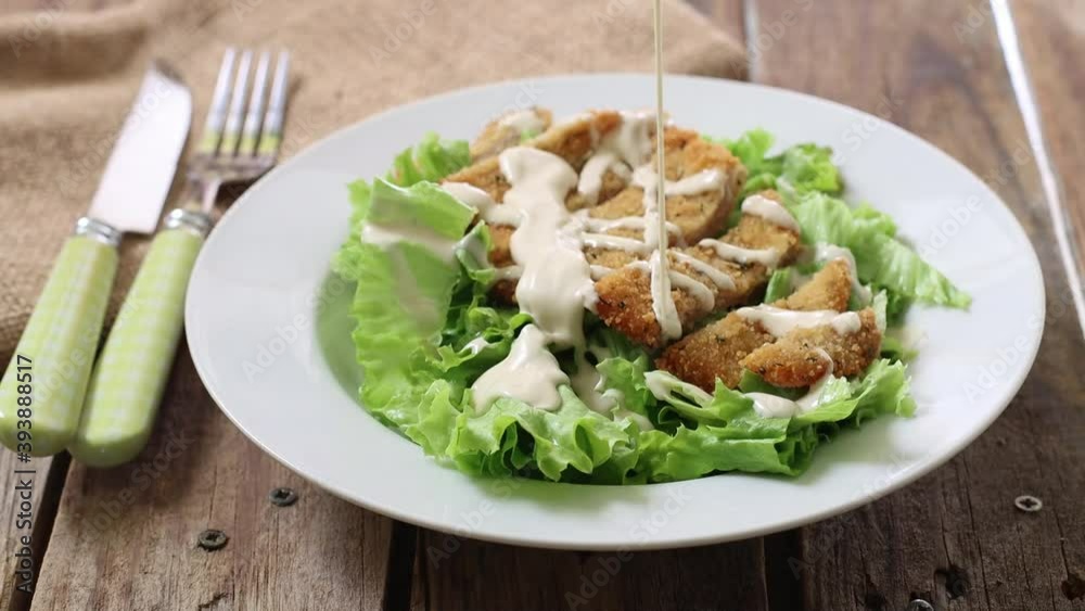 cesar salad with sauce cesar salad with sauce