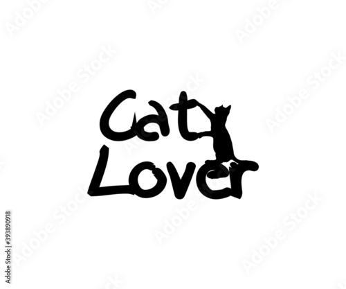 Cat Lover Icon. Cat lover Logo vector design