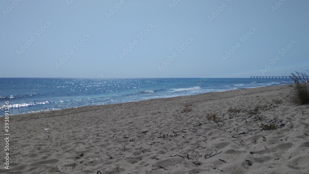 Calm sea and empty beach
Bulgaria. Black Sea. Deserted sandy beach under a gray-blue sky. Sea waves run ashore. The water under the sky is blue with reflections. Calm sea and empty beach
Bulgaria. Black Sea. Deserted sandy beach under a gray-blue sky. Sea waves run ashore. The water under the sky is blue with reflections.