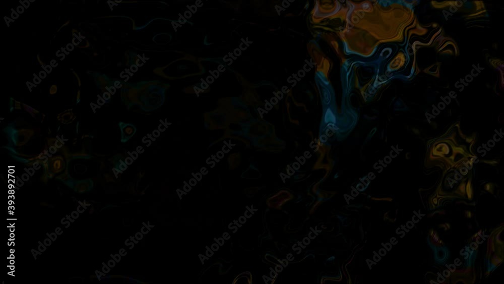 Futuristic dark twisting background texture. Abstract rippled 4k animated reflection shapes on liquid surface. Motion and backdrop design concept. Moving dynamic 3D template for promotional video