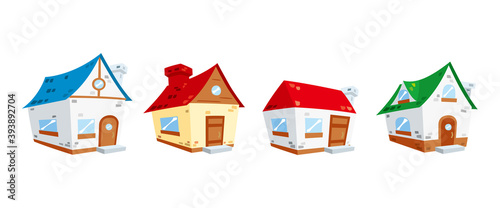 メルヘンな家のイラストセット