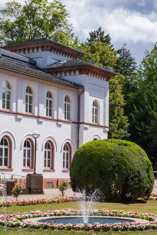 Fototapeta premium View of the historic bathhouse in the spa town of Bad Soden / Deuschland am Taunus
