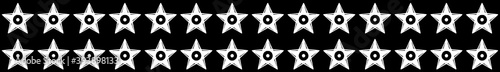 Black and white pattern with a five-pointed stars