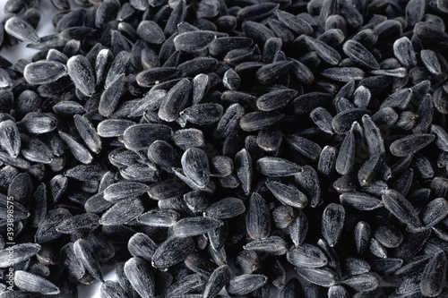 Obraz na plátně Sunflower seeds on a white background