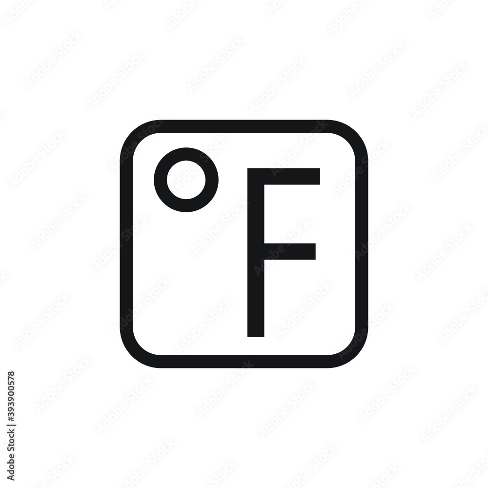 Icon vector graphic of fahrenheit temperature, good for template symbol Icon vector graphic of fahrenheit temperature, good for template symbol