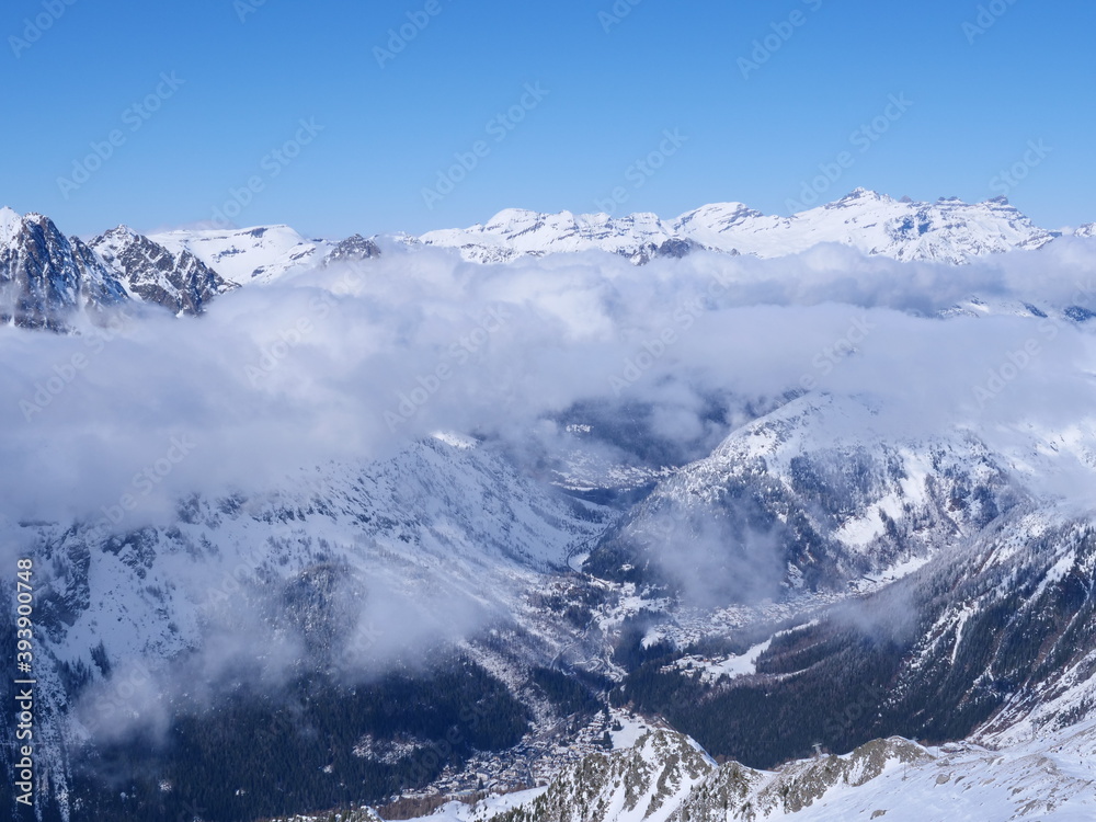 A view of the french alps at Grand Montets, Argentières.