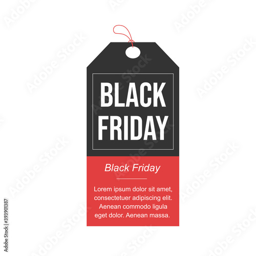 Black Friday sale. Black and pink sale banner label. Vector illustration.