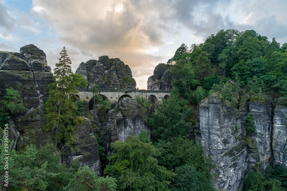 Bastei is a sandstone formation with an observation deck in Saxon Switzerland on the right bank of the Elbe River between the resort of Rathen and the city of Velen Bastei is a sandstone formation with an observation deck in Saxon Switzerland on the right bank of the Elbe River between the resort of Rathen and the city of Velen
