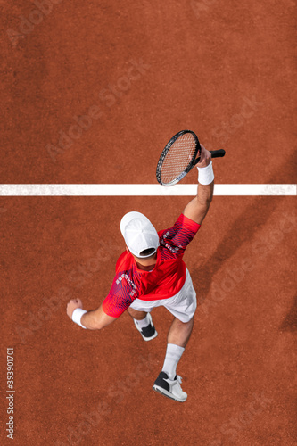 Top view of tennis player. © ivanko80